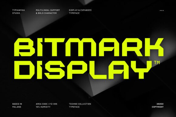 Bitmark Typeface: A Bold Display Font for Modern Web Design
