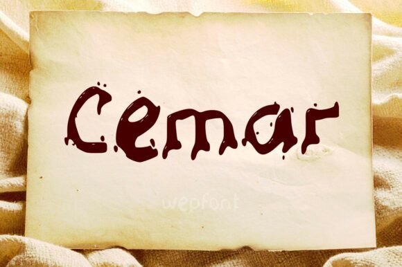 Cemar: A Handwritten Display Font for Editorial Elegance