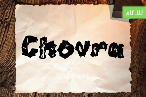 Chovra: The Rugged Display Font for Handmade Crafts