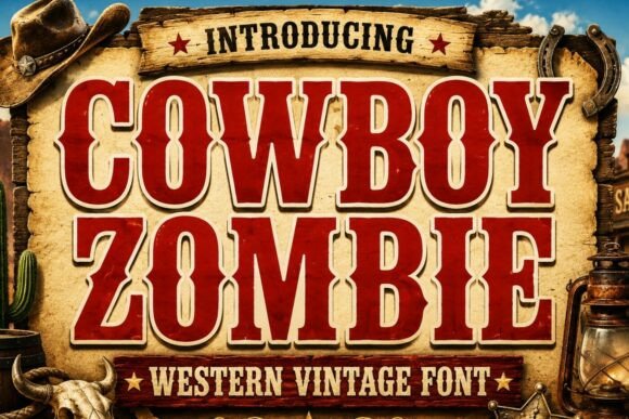 Cowboy Zombie: A Bold Display Typeface for Rugged Web Design