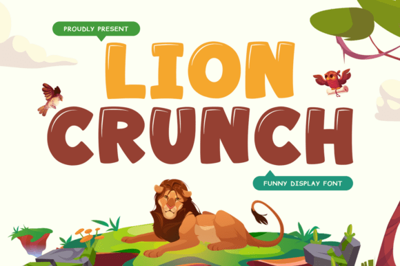 Lion Crunch: A Playful Display Font for Editorial Design