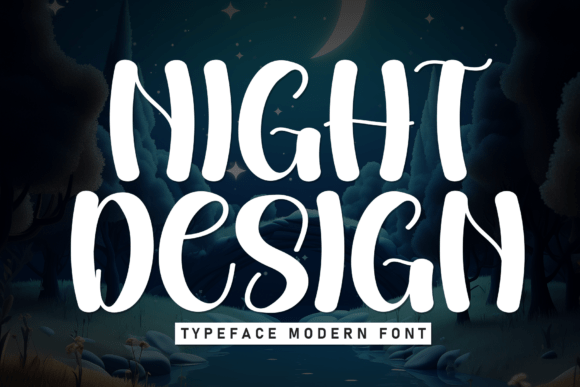 Night Design: A Whimsical Font for Editorial Elegance