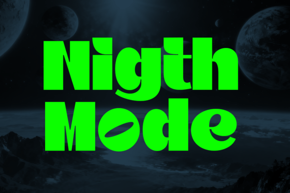 Night Mode Typeface: A Futuristic Display Font for Modern Web Design