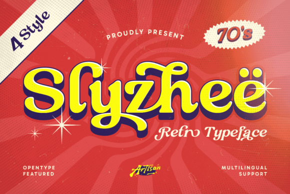 Slyzhee: The Retro Display Font That Brings 70s Vibes to Life